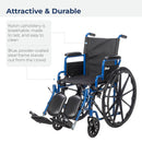 drive Blue Streak Wheelchair, 16-Inch Seat Width