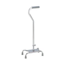 Compass Health Brands Carex Offset Quad Cane with Large Base, Silver 