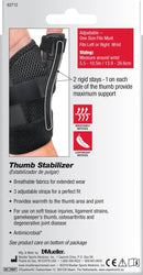 Thumb Stabilizer Mueller Sport Care Adult One Size Fits Most D-Ring / Hook and Loop Strap Closure Left Hand Black (Each) 