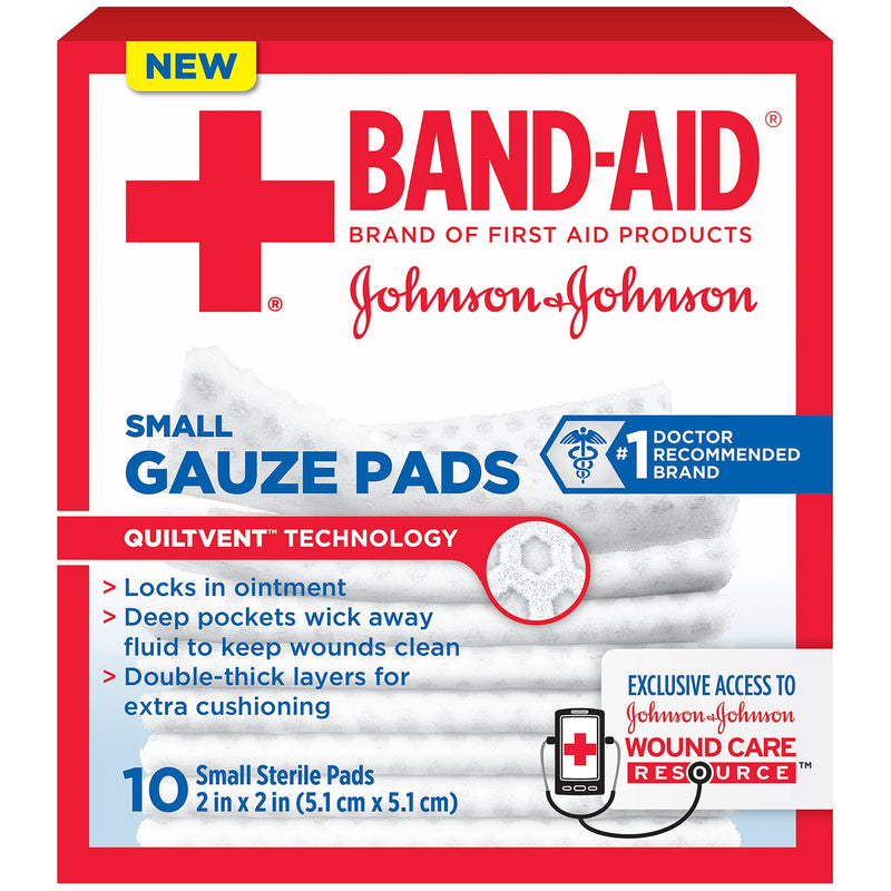 Gauze Sponge Band-Aid 2 X 2 Inch Sterile 1 per Pack (240/CS) 