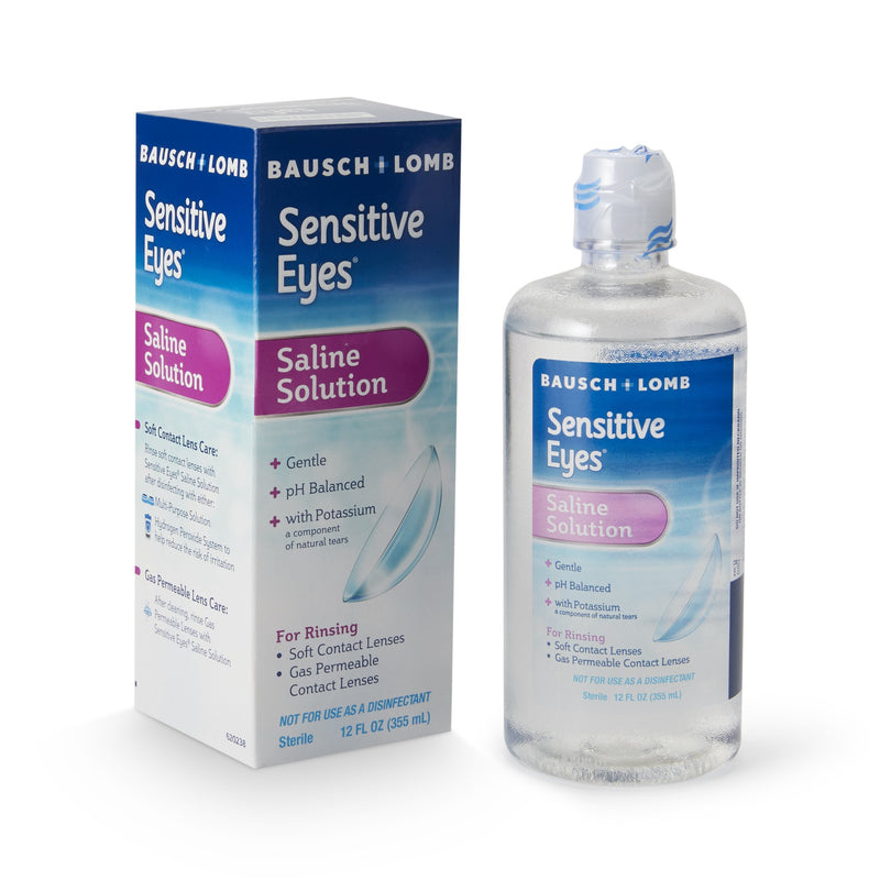 Bausch & Lomb Sensitive Eyes Plus Contact Lens Solution, 12-ounce Bottle