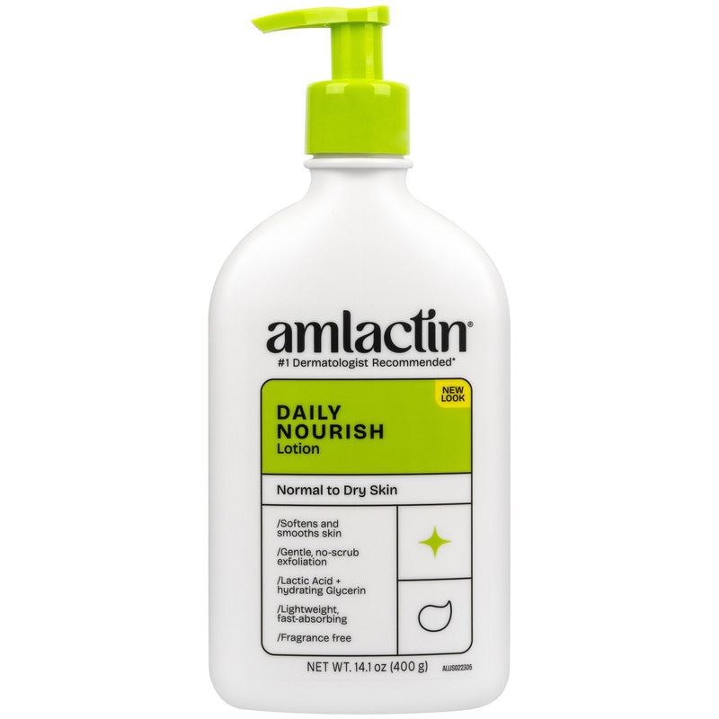 Emerson Healthcare Hand and Body Moisturizer Amlactin Daily 14.1 oz. Pump Bottle Unscented Lotion 