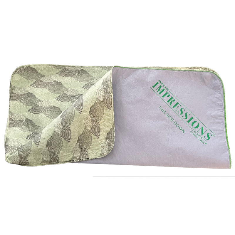 Beck's Classic Impressions Reusable Underpad, Green Wave Pattern, 34 x 36 Inch (Case of 24)