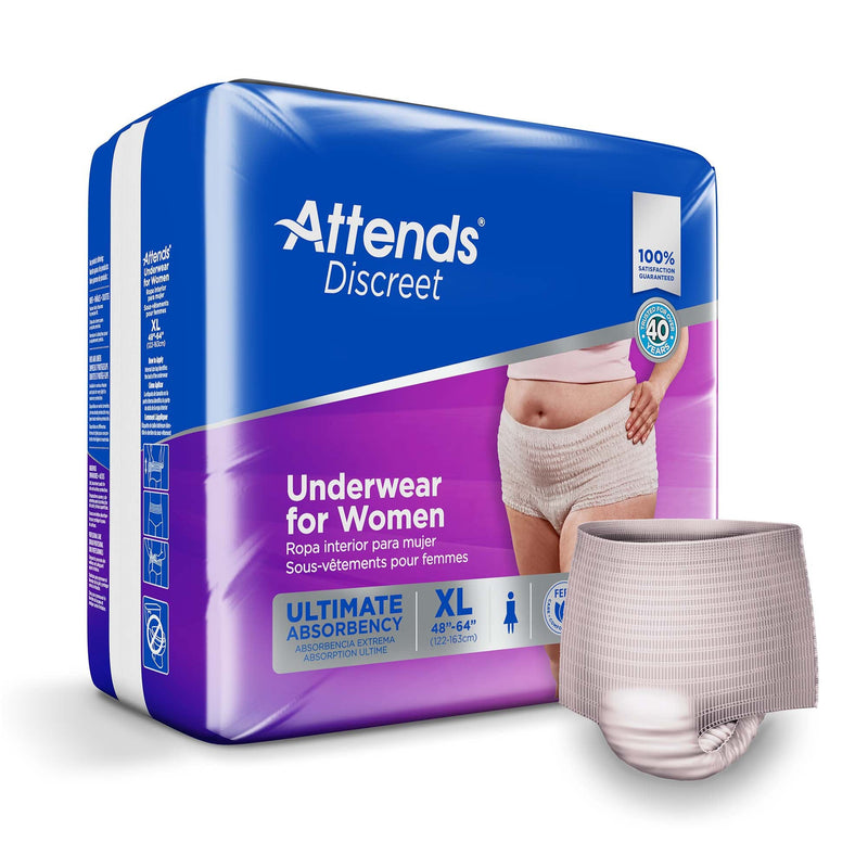 Attends Healthcare Products Attends Discreet Women's Underwear, Level 5, X-Large (64/CS) 