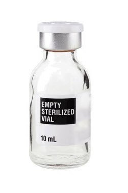 ALK Laboratories Sterile Empty Vial (SEV) Borosilicate Glass 10 mL Stopper Cap (25/BX) 