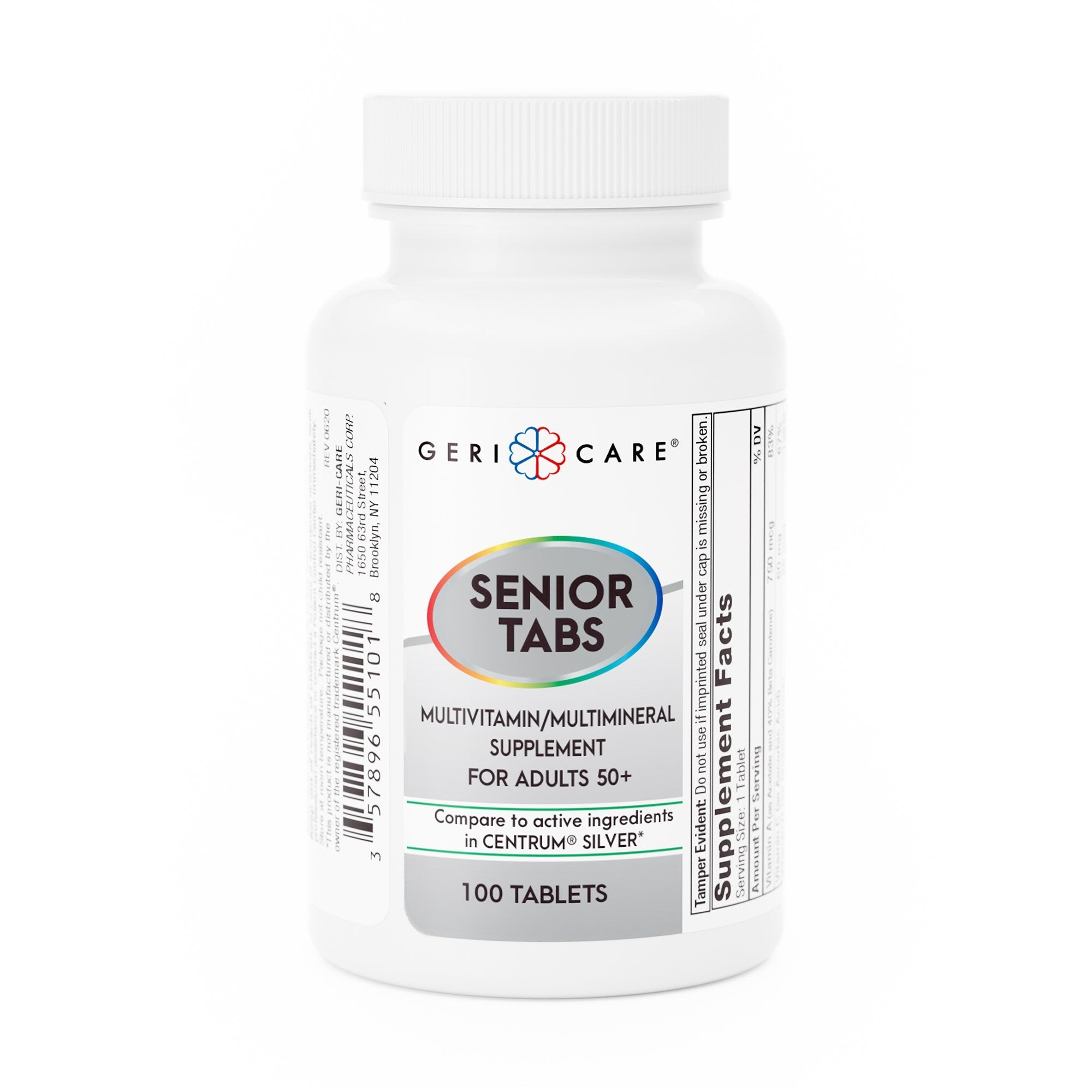Geri-Care Geri-Care Senior Tabs Multivitamin/Multimineral Supplement for Adults 50+ (12/CS) 