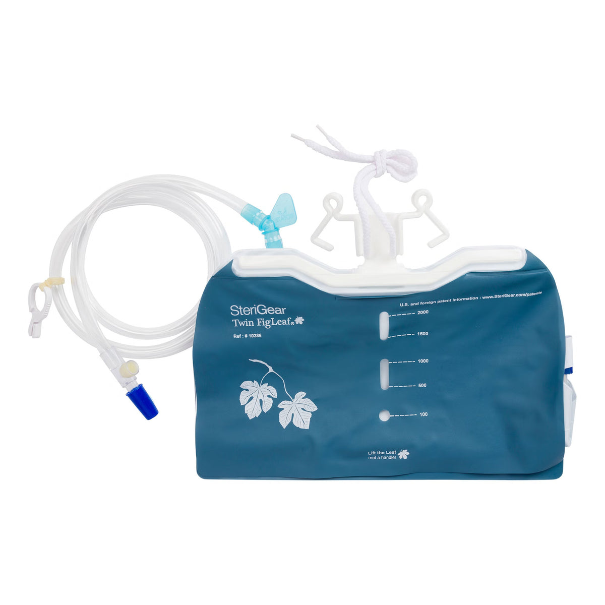 Urinary Drain Bag The Fig Leaf Anti-Reflux Valve Sterile 2,000 mL Vinyl (Box of 20)