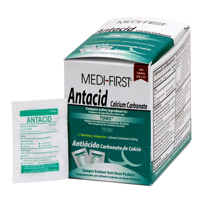 Medi-First Calcium Carbonate Antacid (Case of 24)