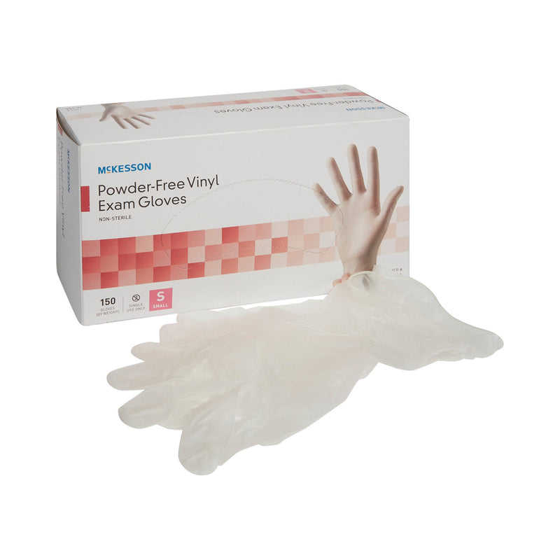 McKesson Vinyl Exam Glove, Small, Clear (Case of 1500)