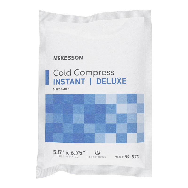 McKesson Deluxe Soft Cloth Instant Cold Pack, 5.5 x 6.75 Inch (Case of 24)
