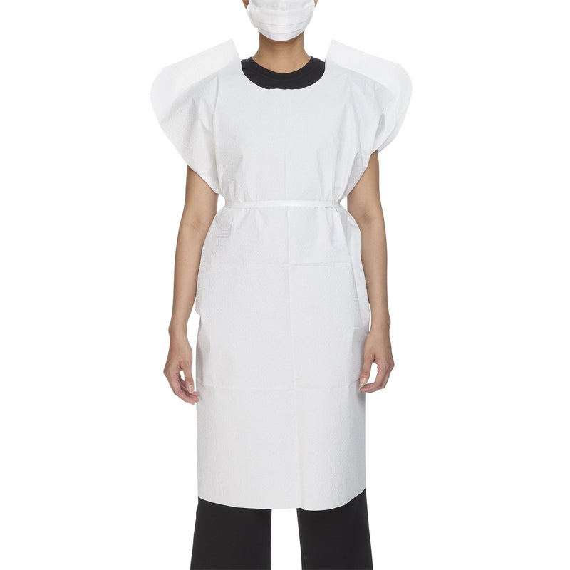 McKesson Brand McKesson Patient Exam Gown, One Size Fits Most, White (50/CS)