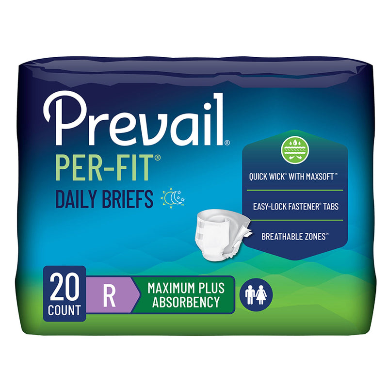Prevail Per-Fit Maximum Incontinence Brief, Regular (Case of 80)