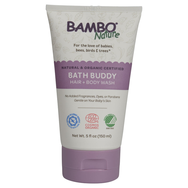 Abena North America Bambo Nature Bath Buddy Hair and Body Wash for Babies, Unscented, 5-ounce Tube (48/CS) 