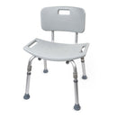 McKesson Removable Back Aluminum Bath Bench, 15.5 – 19.5 Inch, Gray (Case of 4)