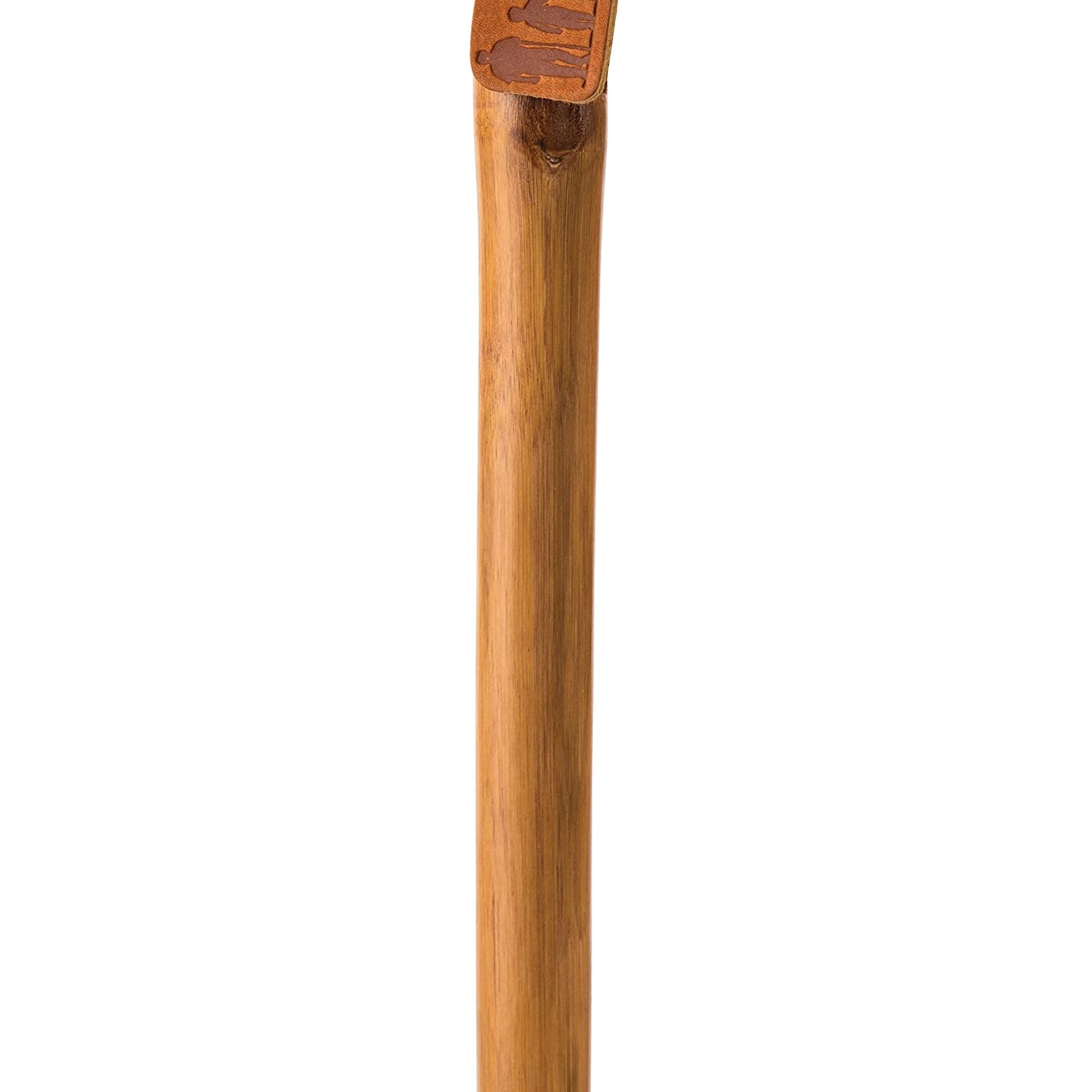 Mabis Healthcare Brazos Iron Bamboo Rustic Walking Stick, 55 Inch Height, Red 