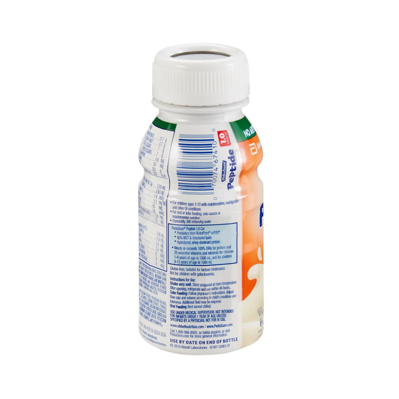 PediaSure Peptide 1.0 Cal Peptide-Based Nutrition, Vanilla, 8-ounce bottle (24/CS)
