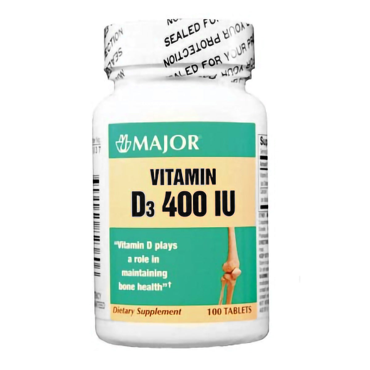 Major Vitamin D-3 Supplement (Bottle of 100)