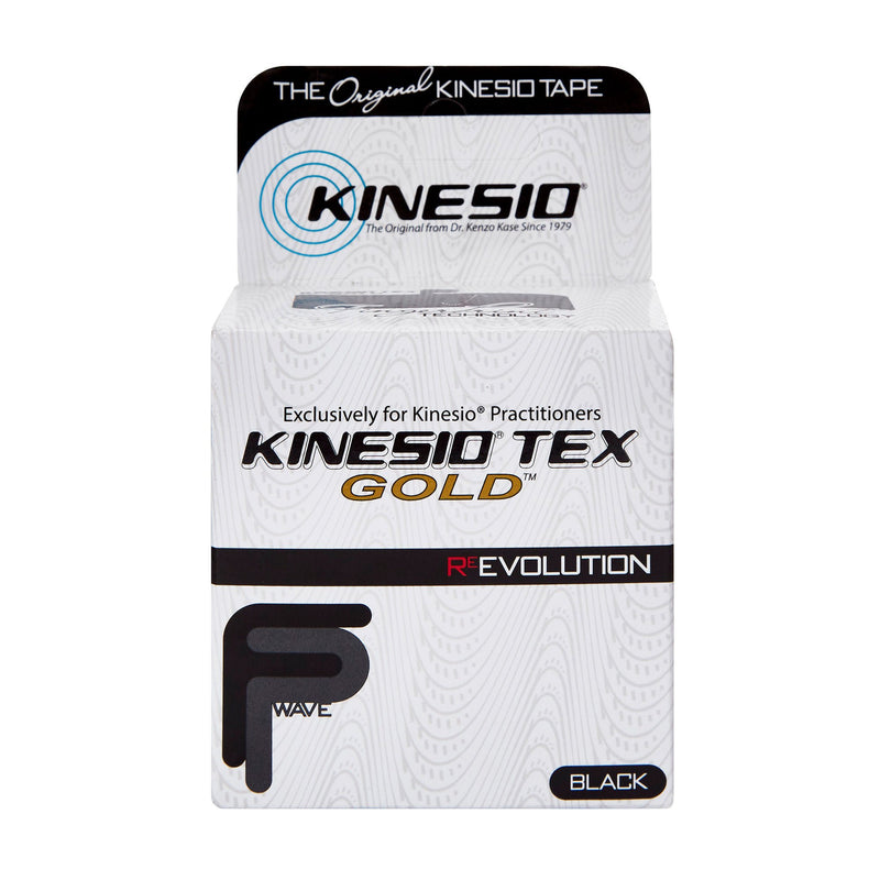 Kinesio Tex Gold Cotton Kinesiology Tape, 2 Inch x 5-1/2 Yard, Black (Each)
