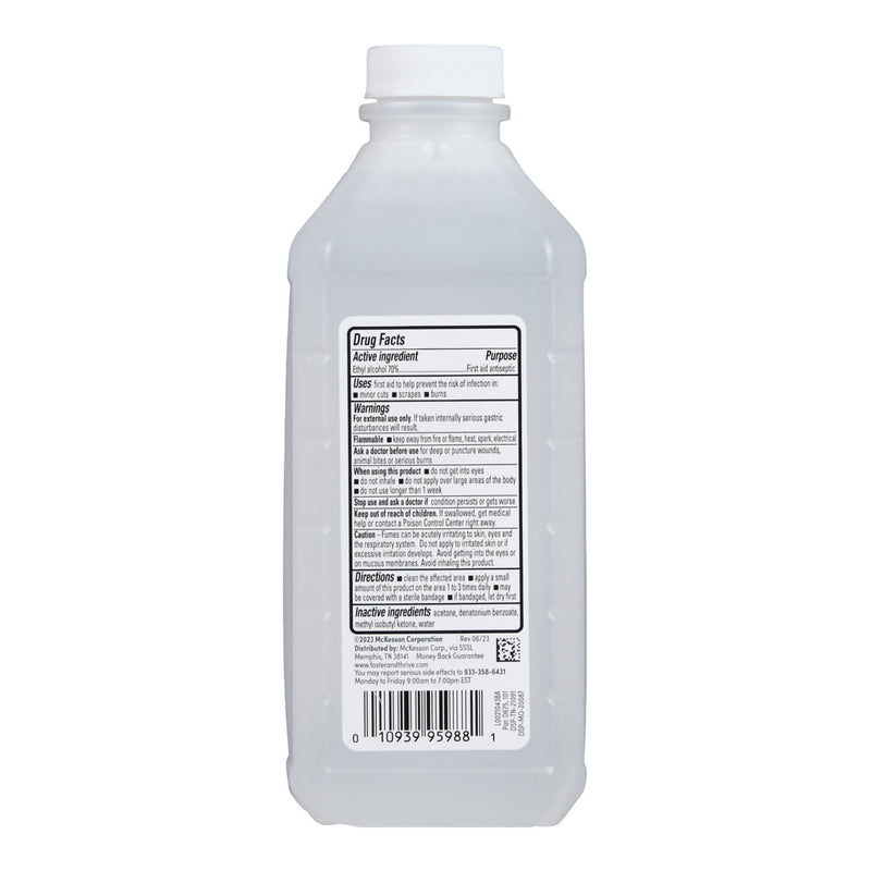 Foster & Thrive 70% Ethyl Rubbing Alcohol, 16-ounce Bottle (Case of 12)
