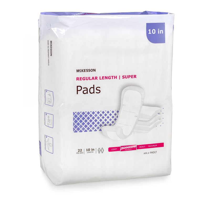 McKesson Super Moderate Absorbency Bladder Control Pad, 10-Inch Length (Case of 132)