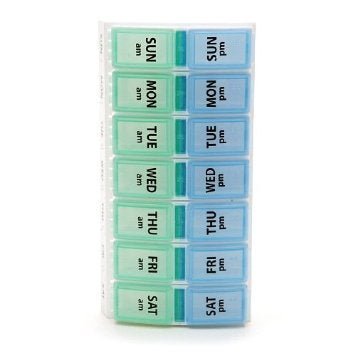 Apothecary Products 7 Day Two-Dose Pill Organizer (Pack of 6)