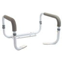 McKesson Toilet Safety Rail, White Steel, Width-Adjustable (2/CS)