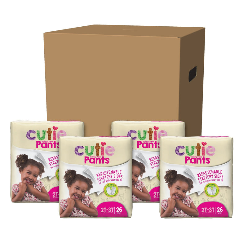 Cutie Pants Training Pants, Female, Toddler, Disposable, Heavy Absorbency (104/CS)