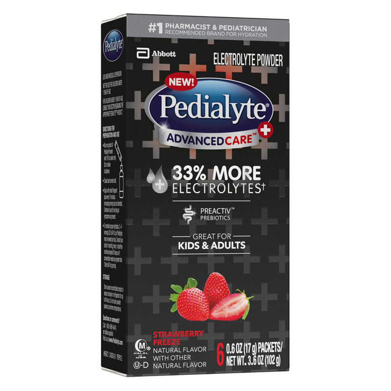Oral Electrolyte Solution Pedialyte AdvancedCare Plus Strawberry Freeze Flavor 0.6 oz. (Case of 36)
