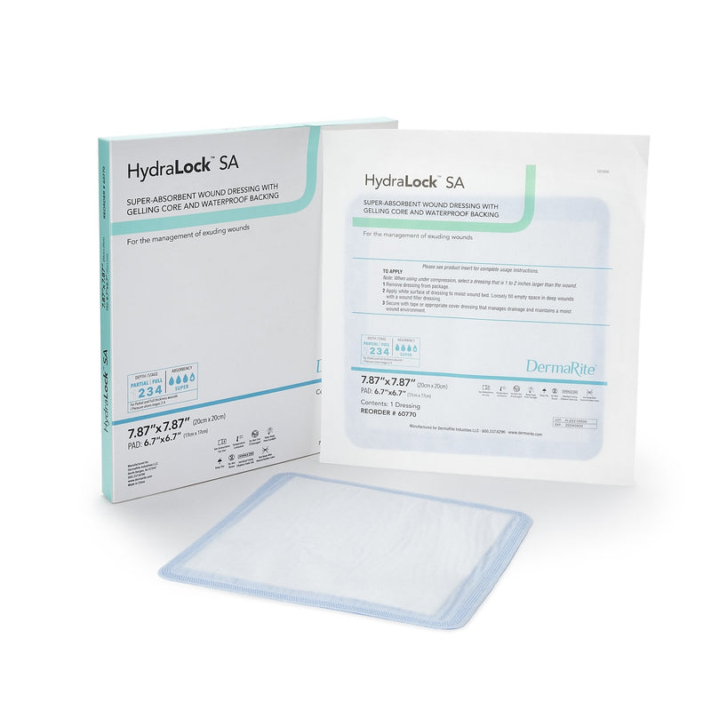 Sion Brands LLC HydraLock SA Super Absorbent Dressing, 20 x 20 Centimeter (10/BX) 
