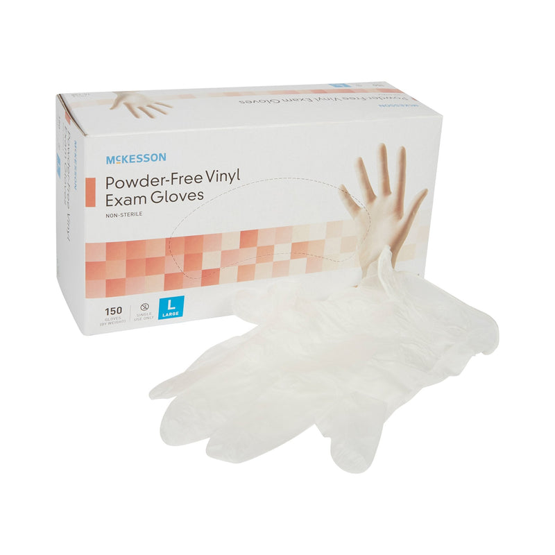 McKesson Brand McKesson Vinyl Exam Glove, Large, Clear (1500/CS) 