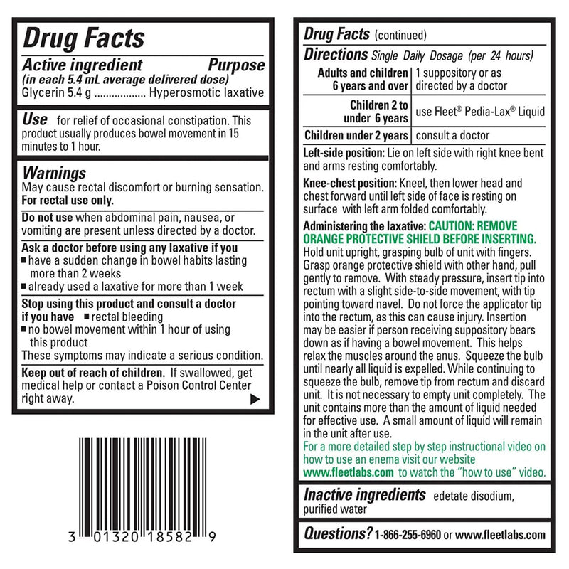 Fleet Glycerin Laxative (4/BX) 