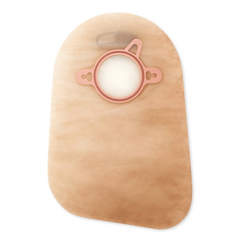 New Image 2-Piece Transparent Ostomy Pouch, Pre-cut to Fit 44 mm Stoma, Green (Box of 60)