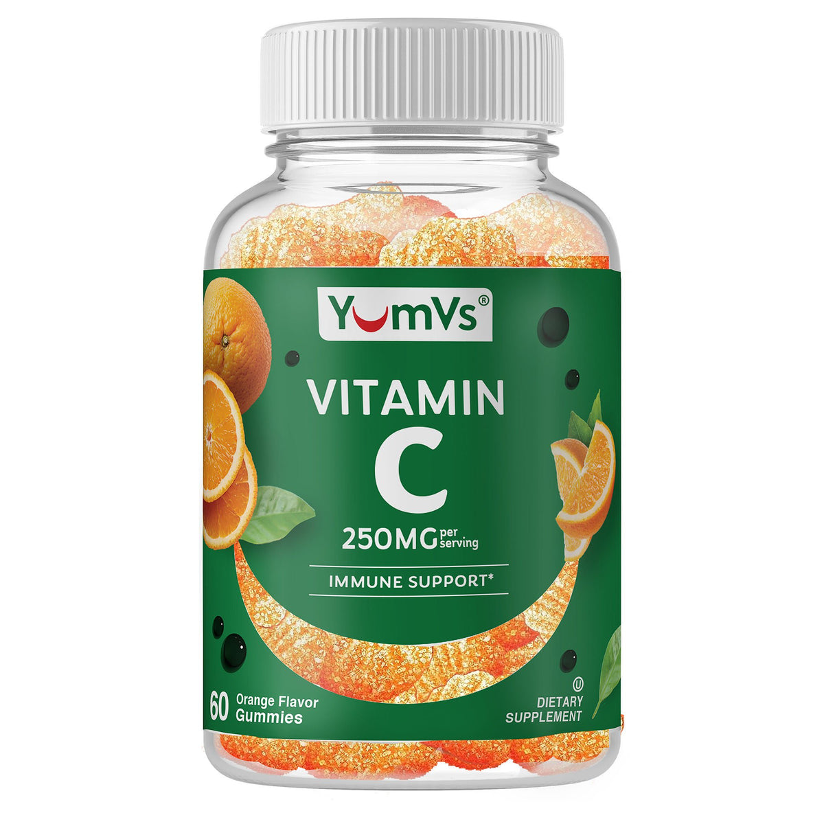 Vitamin C Supplement YumVs Ascorbic Acid 250 mg Strength Gummy 60 per Bottle (Case of 12)