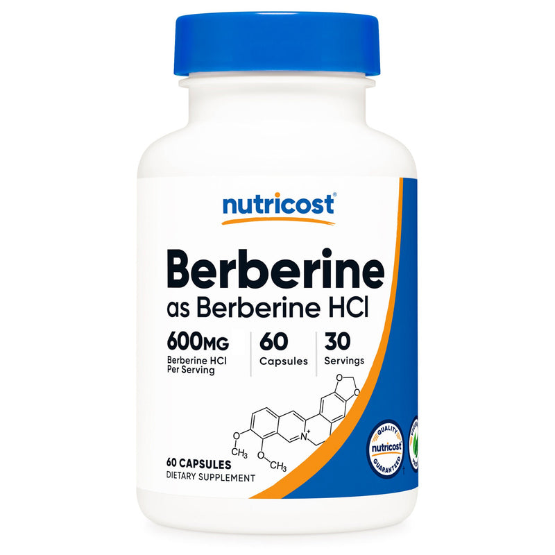 Dietary Supplement nutricost Berberine 600 mg Strength Capsule 60 Per Bottle (Case of 720)