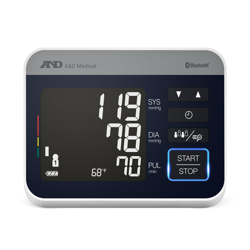 A&D Engineering Home Automatic Digital Blood Pressure Monitor AND Wide Cuff Arm Nylon Cuff 22 to 42 cm Desk Model 