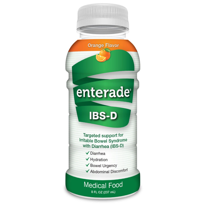 enterade IBS-D Targeted Dietary Support Medical Food, Orange, 8-ounce bottle (Case of 12)