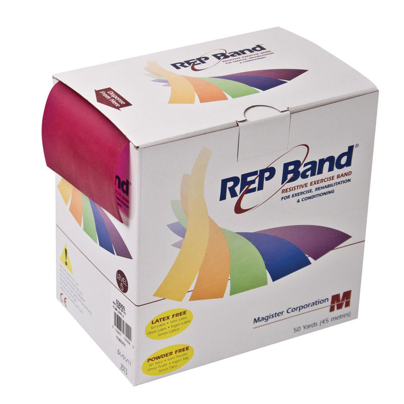 Exercise Resistance Band REP Band Plum 4 Inch X 50 Yard X-Heavy Resistance (Each)
