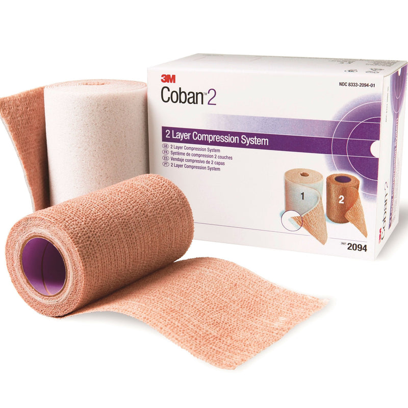 Solventum Corporation 3M Coban 2 Closure Two-Layer Compression Bandage System, 10 cm x 47 meters (8/CS) 