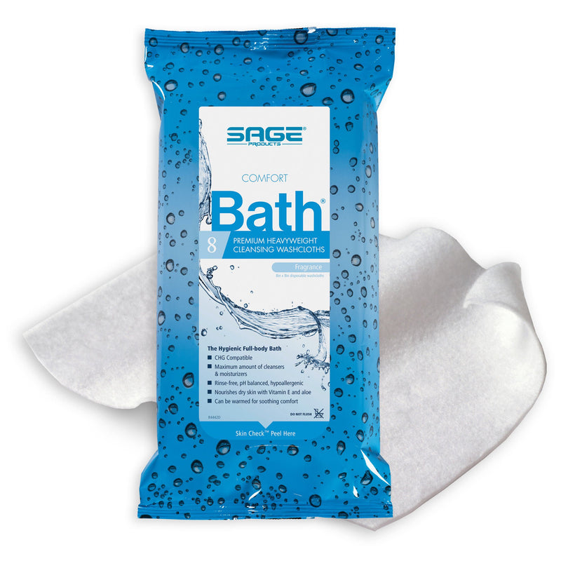 Comfort Bath Cleansing Washcloths, Heavyweight, Soft Pack (Case of 352)