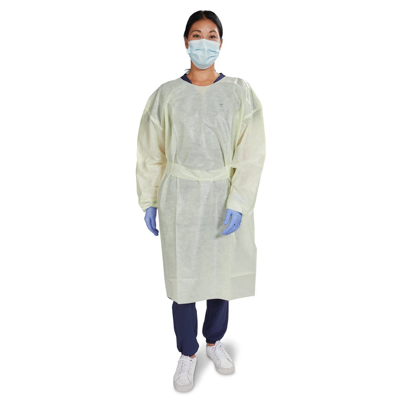 McKesson Brand McKesson AAMI Level 2 Isolation Gown, Tape Tab Neck Style, One Size Fits Most (100/CS) 