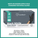 CareStock Nitrile Exam Glove, Medium, Black (Case of 2500)