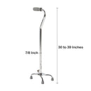 McKesson Offset Quad Cane, Chrome (Case of 4)