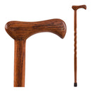Brazos Twisted Oak Cane with T-Handle, Red, 37-Inch Height (Each)