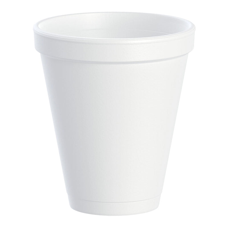 Dart Drinking Cup, White, Styrofoam, Disposable, 12 oz (Case of 1000) 