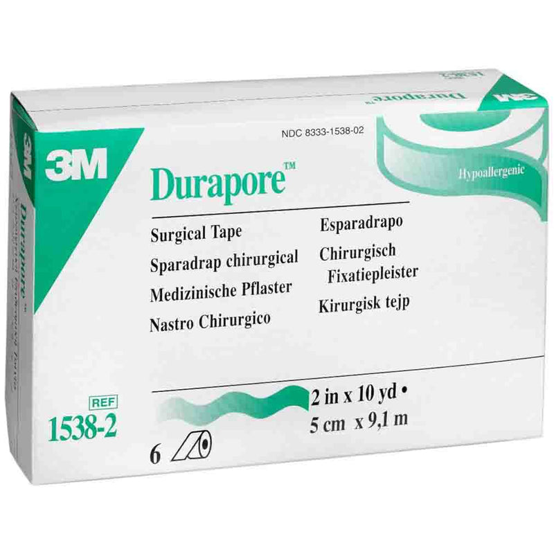 3M Durapore Surgical Tape  Single Patient Roll: 2" x 1.5 yd (50/Box)