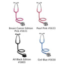 3M Littmann Classic III Stethoscope Colors - Breast Cancer Addition Pink, Pearl Pink, All Black Edition, Ceil Blue