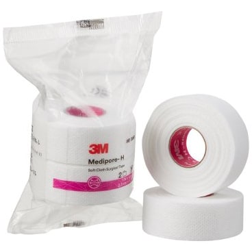 3M Medipore H Soft Cloth Surgical Tape  1" x 10 yd; 2 Rolls