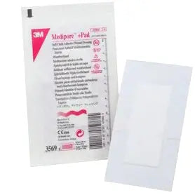3M Medipore +Pad Soft Cloth Adhesive Wound Dressing  3.5-x-6-25-Box