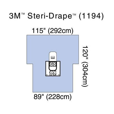 3M Steri-Drape Arthroscopy Drape  Rectangular Pouch (5/Box)