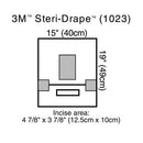 3M Steri-Drape EENT Drape  15" x 19" - With Incise Film and Pouch (40/Case)